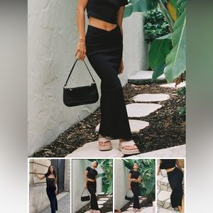 Princess Polly Midi Skirt Black